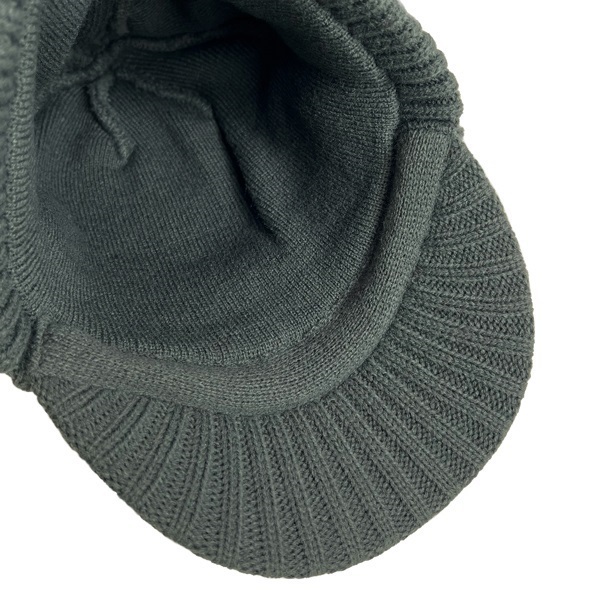 撥水ツバ付きニットキャップ【防寒/ニット/帽子/キャップ】